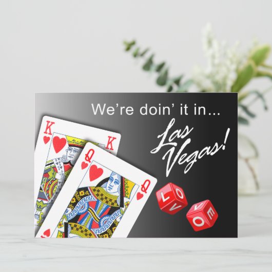 Wedden - Het doen in Las Vegas zwart Kaart (Staand voorkant)