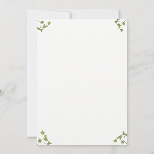 Wedden in de Bossen: Uitnodiging (Achterkant)