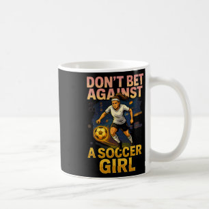 Wedden niet tegen een voetbalmeisje Funny Dames Vo Koffiemok