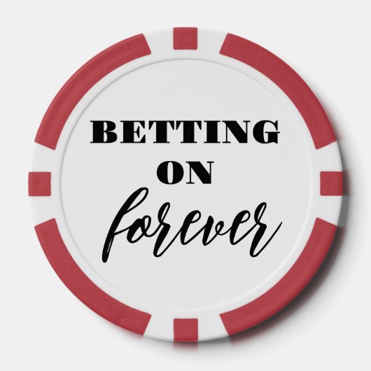 Wedden op Forever Custom Names Casino Bruiloft Poker Chips (Voorkant)