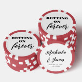 Wedden op Forever Custom Names Casino Bruiloft Poker Chips (Opstapeling)