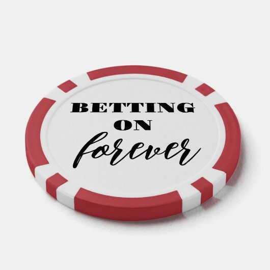 Wedden op Forever Custom Names Casino Bruiloft Poker Chips (Enkel)