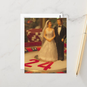 Wedden op het huwelijk briefkaart