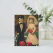 Wedden op Huwelijk Retro Briefkaart (Staand voorkant)