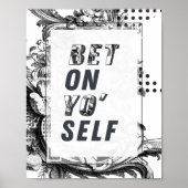 Wedden op jezelf Motivatie Poster (Voorkant)