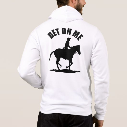 Wedden op mij - Paardenrennen Hoodie (Achterkant)