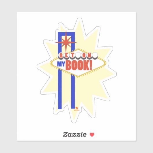 Wedden op mijn boek Vegas Auteur Fun Logo Sticker (Vel)
