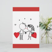 Wedden, Valentijnsdag Briefpapier (Staand voorkant)