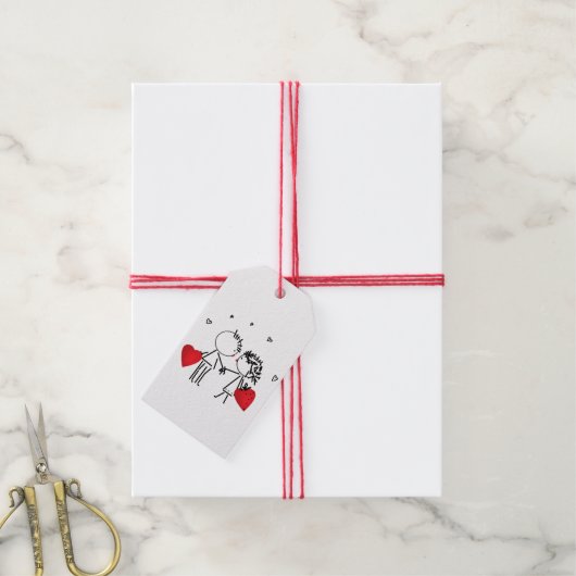 Wedden, Valentijnsdag Cadeaulabel (Met Touw)