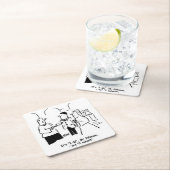 Wedden. Vicar vertelt Bridegroom dat het "ik doe"  Kartonnen Onderzetters (Insitu)