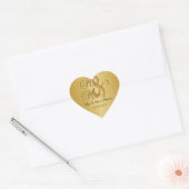 Wedden voor de Mr & Mrs.| personaliseren Hart Sticker (Envelop)