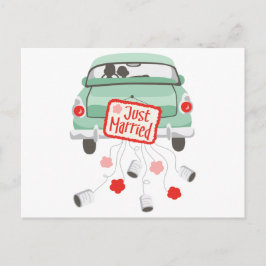 Weddenauto Briefkaart