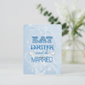 Weddenblauw met duiven kaart (Staand voorkant)