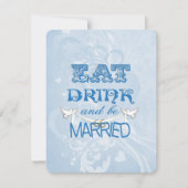 Weddenblauw met duiven kaart (Voorkant)