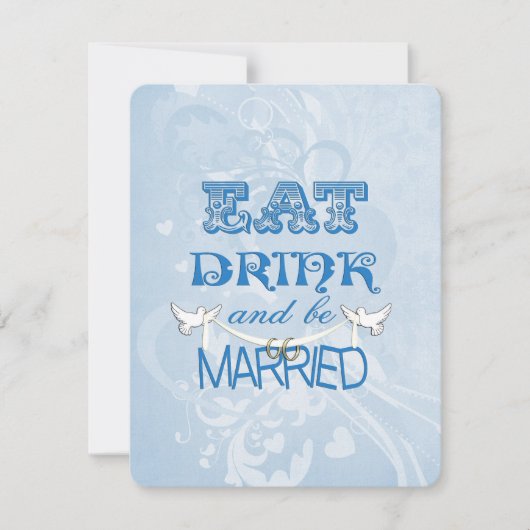 Weddenblauw met duiven kaart (Voorkant)