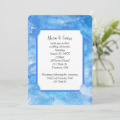 Weddenblauwe Waterverf Abstract Kaart (Staand voorkant)