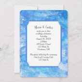 Weddenblauwe Waterverf Abstract Kaart (Voorkant)