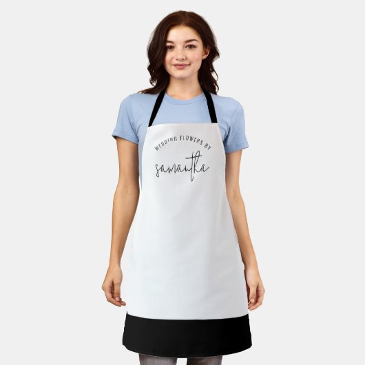 Weddenbloemen op naam Florist Business Uniform Schort (Gedragen)