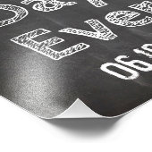 Weddenbord Chalkboard stijl Beste dag ooit Foto Afdruk (Hoek)