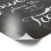 Weddenbord Chalkboard stijl liefde is zoet Foto Afdruk (Hoek)