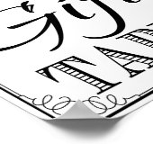 Weddenbord Gift & Kaart Table vintage Poster (Hoek)