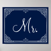 Weddenbordbord De heer Mrs  Poster (Voorkant)