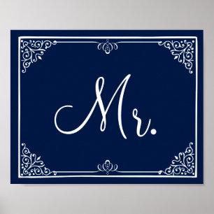 Weddenbordbord De heer Mrs Poster