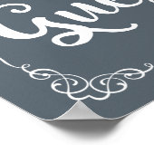 Weddenbordbord "Guest book", aangepaste kleur Poster (Hoek)