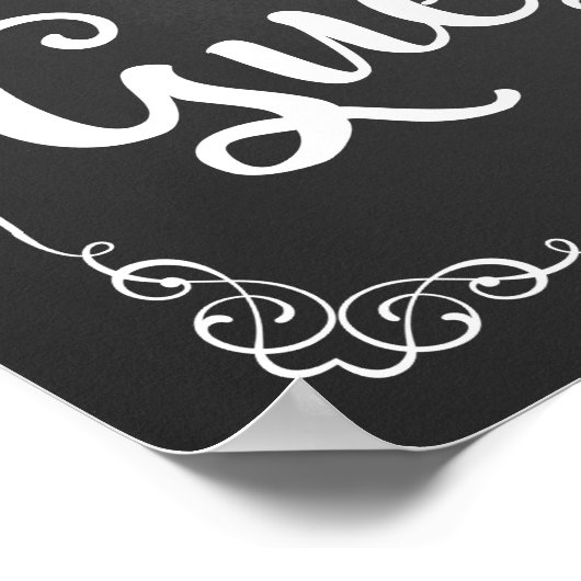 Weddenbordbord "Guest book" Poster (Hoek)