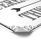 Weddenbordceremonie Deze manier  wit Poster (Hoek)