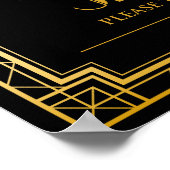 Weddenbordje - Dansschoenen Gatsby Wedding Sign Poster (Hoek)