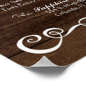 Weddenbordje - Drink en rijden met trouwe bruiloft Poster (Hoek)