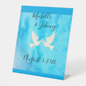 Weddenbordsessie - bruiloften, alle feestelijkhede reclamebord met voetstuk (Voorkant)