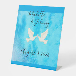 Weddenbordsessie - bruiloften, alle feestelijkhede reclamebord met voetstuk