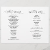 Weddenceremoniesprogramma Modern Handbrief zwart (Achterkant)