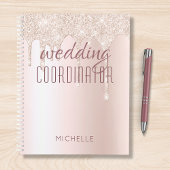 Weddencoördinator Chic Girly Glitter Name Planner