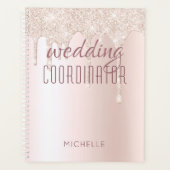 Weddencoördinator Chic Girly Glitter Name Planner (Voorkant)
