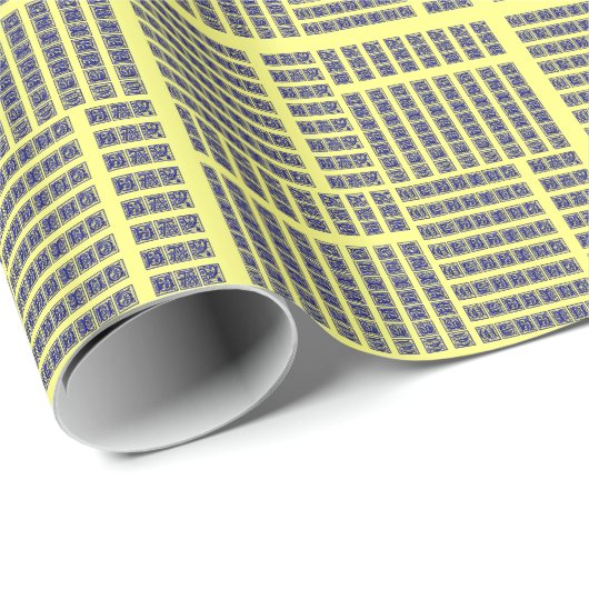 Weddendag, Chamelot Blue 02-Gift Wrapping Paper Cadeaupapier (Rol Hoek)