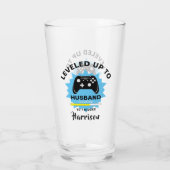 Weddendag Echtgenoot Gift Leveled Gamer Fun Glas (Achterkant)