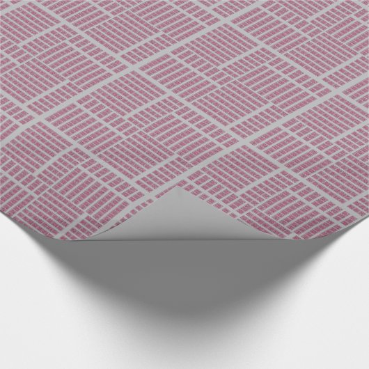 Weddendag, kamelot roze-grijs-cadeaupapier cadeaupapier (Hoek)