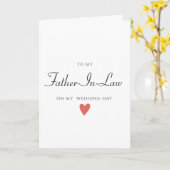 Weddendag voor mijn schoonvader, huwelijksKaart Kaart (Gele Bloem)