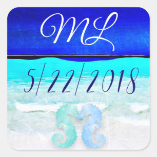 WeddenDatum Bride en Groom Initialen Stickers