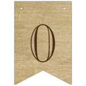 WeddenDatum Initialen Burlap look en Sunflower Vlaggetjes (Tweede vlag)