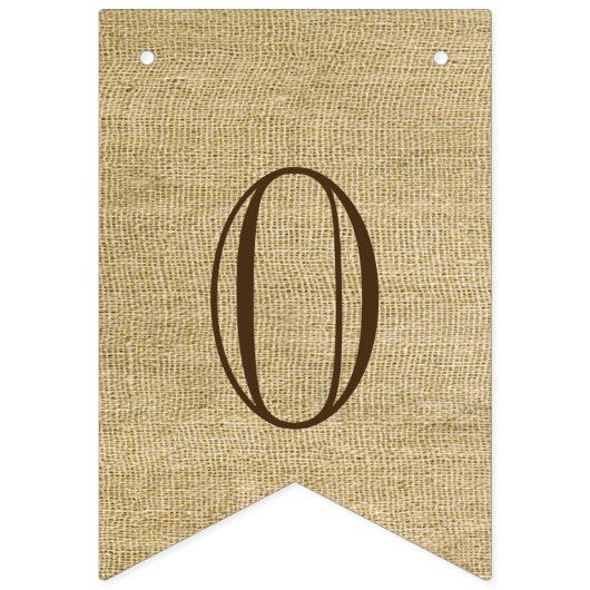 WeddenDatum Initialen Burlap look en Sunflower Vlaggetjes (Tweede vlag)