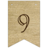 WeddenDatum Initialen Burlap look en Sunflower Vlaggetjes (Derde vlag)