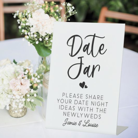 WeddenDatum Jar Ideas Guestbook Alternatief Reclamebord Met Voetstuk