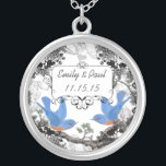 WeddenDatum Lucky Bluebird Jubileum Ketting<br><div class="desc">De Kettingen van het domein kiezen of Zilveren Geplaatst of Sterling Zilver</div>