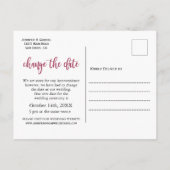 WeddenDatum Uitgesteld Eenvoudige foto Aankondigingskaart (Achterkant)