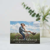 WeddenDatum Uitgesteld Eenvoudige foto Aankondigingskaart (Staand voorkant)