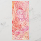 Weddenemenkaart - Verse bloemen Menu (Achterkant)